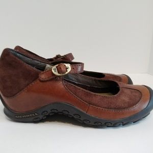 Merrel plaza mary jane saddle shoes leather